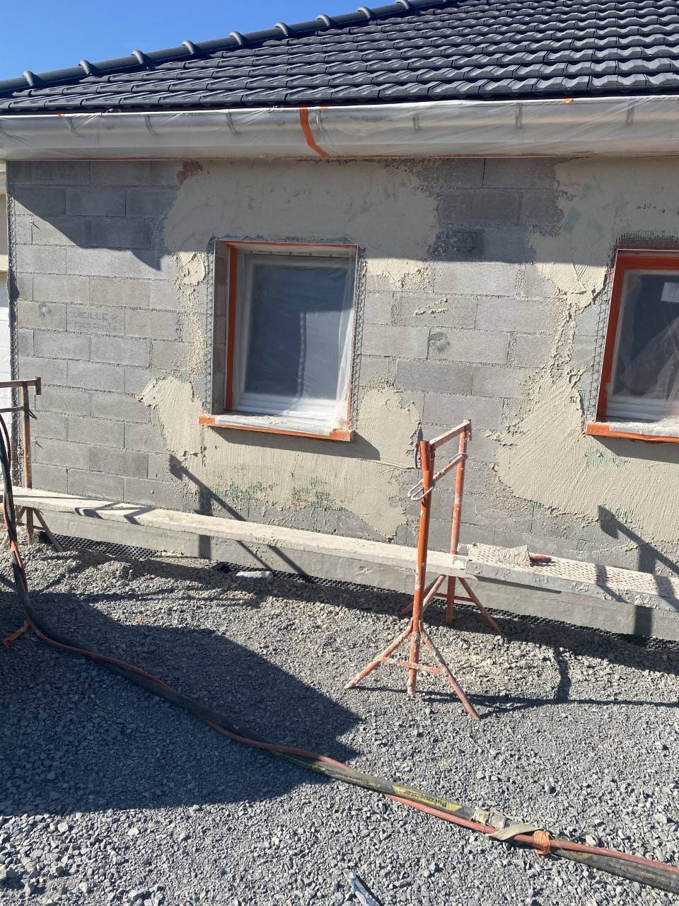 Rénovation de façade en crépis